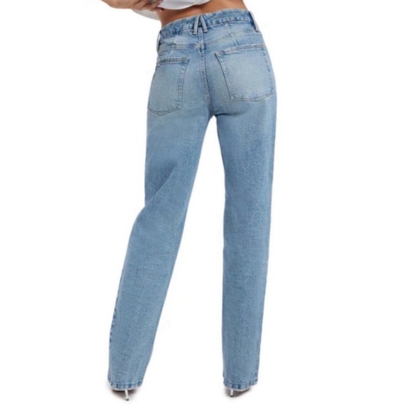 NWT Good American Denim Good Icon High Rise Straight Jeans - Picture 2 of 4